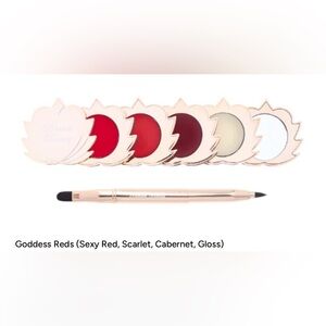 ✨ Blessed Beauty Natural Lip Cream Set – Goddess Reds + Mantra Stickers (NEW)